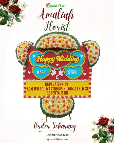 Papan Bunga Pernikahan Berampu